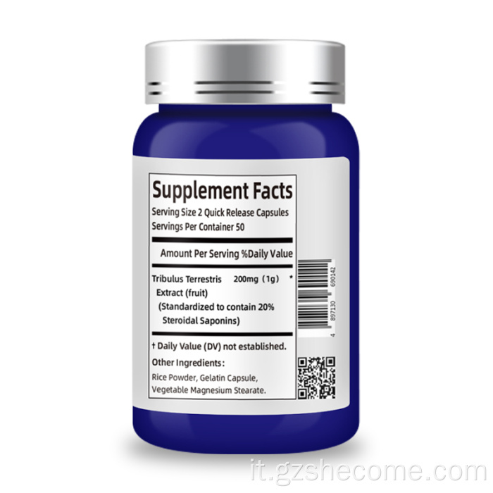 Le capsule Tribulus di alta qualità supportano l'integrazione di energia